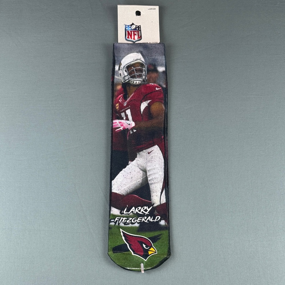NFL Larry Fitzgerald Arizona Cardinals Socks - Red, White, Green, Black